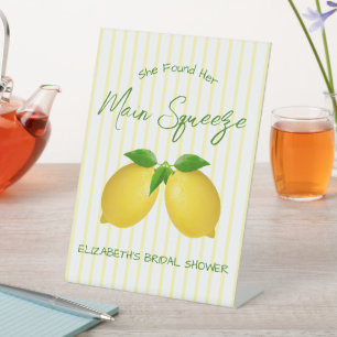 Vrijgezellenfeest van de Lemon Main Squeeze Reclamebord Met Voetstuk