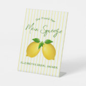 Vrijgezellenfeest van de Lemon Main Squeeze Reclamebord Met Voetstuk (Voorkant)
