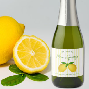Vrijgezellenfeest van de Lemon Main Squeeze Sparkling Wijnetiket