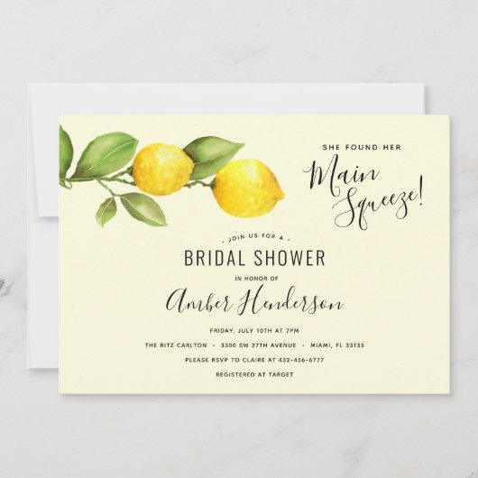 Vrijgezellenfeest van de Lemons Main Squeeze Kaart (Voorkant)