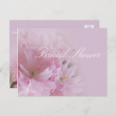 Vrijgezellenfeest van de liefst zachte roze kersen uitnodiging briefkaart (Voorkant / Achterkant)