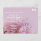 Vrijgezellenfeest van de liefst zachte roze kersen uitnodiging briefkaart (Achterkant)