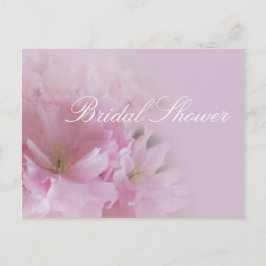 Vrijgezellenfeest van de liefst zachte roze kersen uitnodiging briefkaart