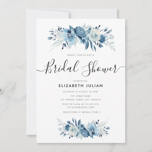 vrijgezellenfeest van de marine en blauwe flora kaart (Voorkant)