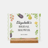 Vrijgezellenfeest van de markt voor verse landbouw acryl bord (Voorkant)