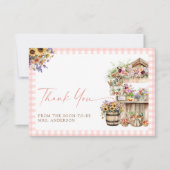 Vrijgezellenfeest van de markt voor verse landbouw bedankkaart (Voorkant)