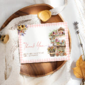 Vrijgezellenfeest van de markt voor verse landbouw bedankkaart