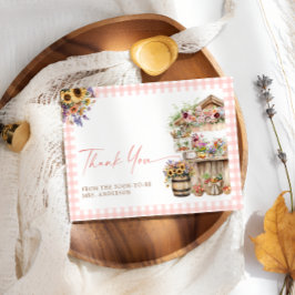 Vrijgezellenfeest van de markt voor verse landbouw bedankkaart