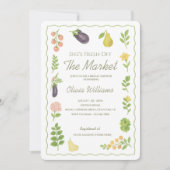 Vrijgezellenfeest van de markt voor verse landbouw kaart (Voorkant)
