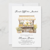 Vrijgezellenfeest van de markt voor verse landbouw kaart (Voorkant)