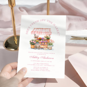 Vrijgezellenfeest van de markt voor verse landbouw kaart