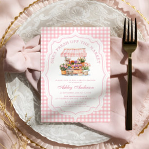 Vrijgezellenfeest van de markt voor verse landbouw kaart