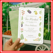 Vrijgezellenfeest van de markt voor verse landbouw kaart