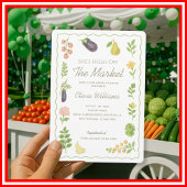 Vrijgezellenfeest van de markt voor verse landbouw kaart