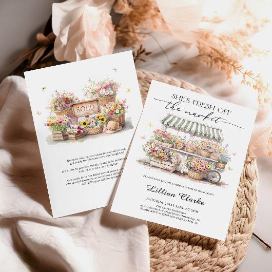 Vrijgezellenfeest van de markt voor verse landbouw kaart