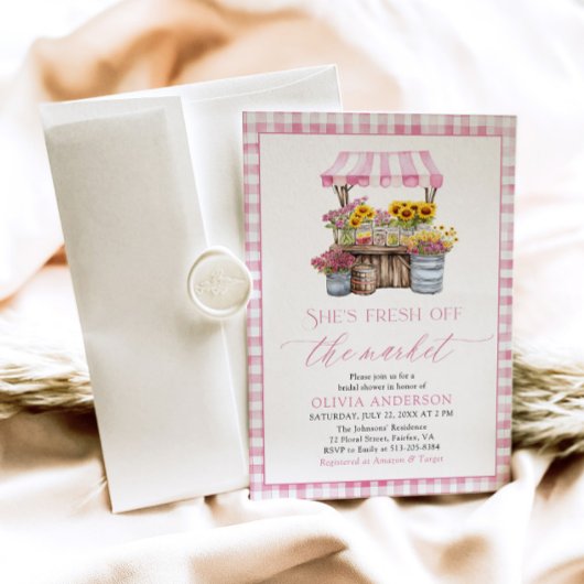 Vrijgezellenfeest van de markt voor verse landbouw kaart