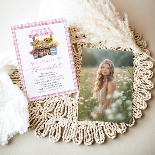 Vrijgezellenfeest van de markt voor verse landbouw kaart