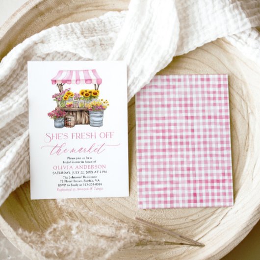 Vrijgezellenfeest van de markt voor verse landbouw kaart