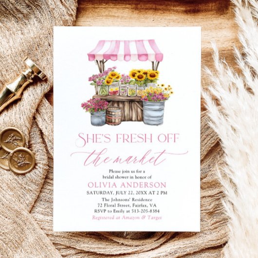 Vrijgezellenfeest van de markt voor verse landbouw kaart