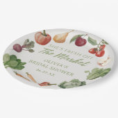 Vrijgezellenfeest van de markt voor verse landbouw papieren bordje (Gekanteld)