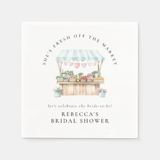 Vrijgezellenfeest van de markt voor verse landbouw servet (Voorkant)