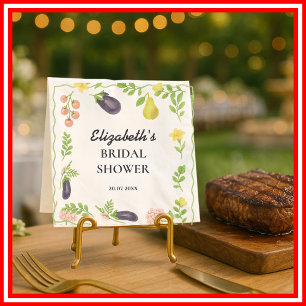 Vrijgezellenfeest van de markt voor verse landbouw servet