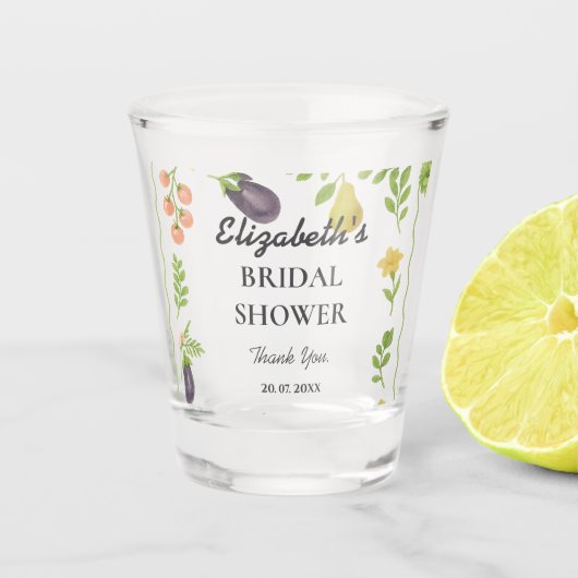 Vrijgezellenfeest van de markt voor verse landbouw shot glas (Voorkant)