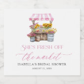 Vrijgezellenfeest van de markt voor verse landbouw sparkling wijnetiket (Enkel label)