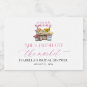 Vrijgezellenfeest van de markt voor verse landbouw sparkling wijnetiket (Enkel label)