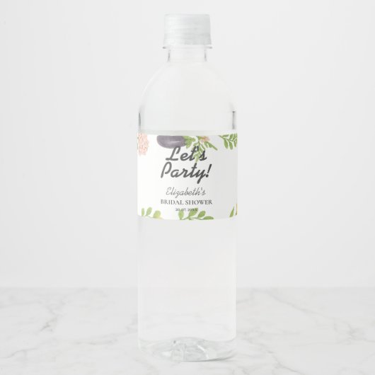 Vrijgezellenfeest van de markt voor verse landbouw waterfles etiket (Voorkant)