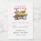 Vrijgezellenfeest van de markt voor verse landbouw wijn etiket (Enkel label)