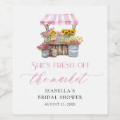 Vrijgezellenfeest van de markt voor verse landbouw wijn etiket (Enkel label)