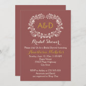 Vrijgezellenfeest van de marsala-gebladerte kaart (Voorkant / Achterkant)