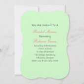 vrijgezellenfeest van de moderne Coral Mint Chevro Kaart (Achterkant)