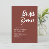 Vrijgezellenfeest van de moderne elegant terracott kaart (Staand voorkant)