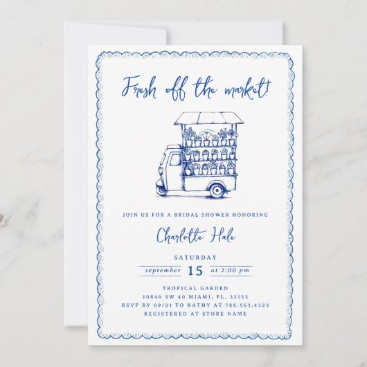 Vrijgezellenfeest van de moderne markt kaart (Voorkant)