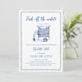 Vrijgezellenfeest van de moderne markt kaart (Staand voorkant)