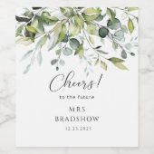 Vrijgezellenfeest van de olievlek eucalyptus wijn etiket (Enkel label)