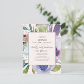 Vrijgezellenfeest van de Paarse Pink Blue Floral C Kaart (Staand voorkant)