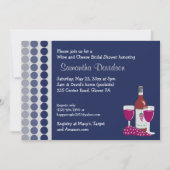 Vrijgezellenfeest van de partij wijn en kaas kaart (Voorkant)