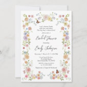 Vrijgezellenfeest van de pastelbloem kaart (Voorkant)