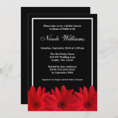 Vrijgezellenfeest van de Rode en Zwarte Daisy Kaart (Voorkant / Achterkant)