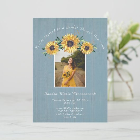 Vrijgezellenfeest van de roestbruine zonnebloem kaart (Staand voorkant)