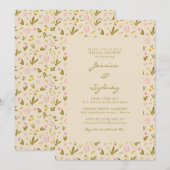 Vrijgezellenfeest van de roze groene lente Kaart (Voorkant / Achterkant)