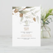 Vrijgezellenfeest van de "Sparkly Foliage" Kaart (Staand voorkant)