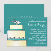 Vrijgezellenfeest van de Starfish Wedding Cake nod Kaart (Voorkant / Achterkant)