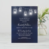 vrijgezellenfeest van de sterrenhemelse mason jars kaart (Staand voorkant)