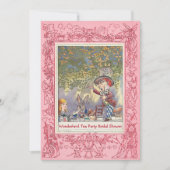 Vrijgezellenfeest van de Tea Party van Roze Mad Ha Kaart (Voorkant)