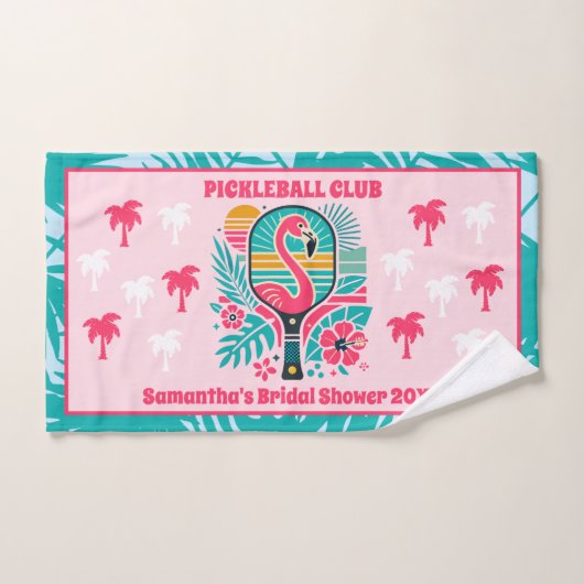 Vrijgezellenfeest van de Tropical Flamingo Pickleb Handdoek (Handdoek)