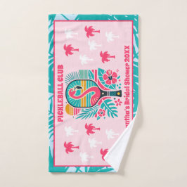 Vrijgezellenfeest van de Tropical Flamingo Pickleb Handdoek